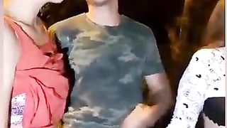 College Friends having Fun in the Night